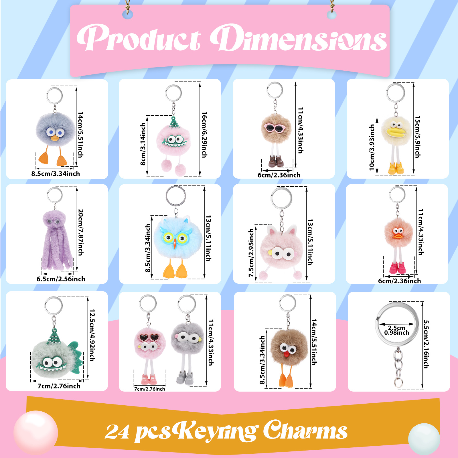 24/28Pcs Plush Keychain Mini A - огляд і ціна Mini Backpack Purse