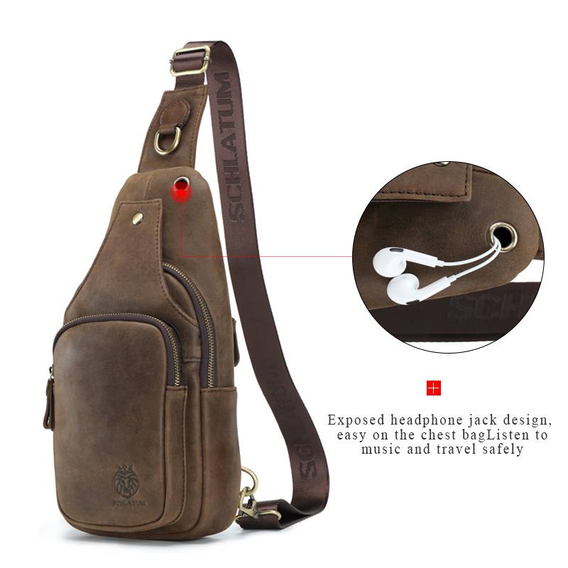 SCHLATUM 100%Genuine Leather C - огляд і ціна Leather Backpack Vintage