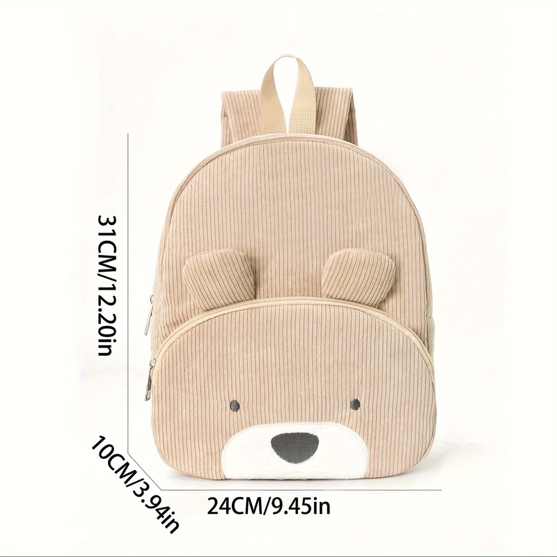 Cute Bear Corduroy Backpack fo - огляд і ціна Canvas Backpack Casual