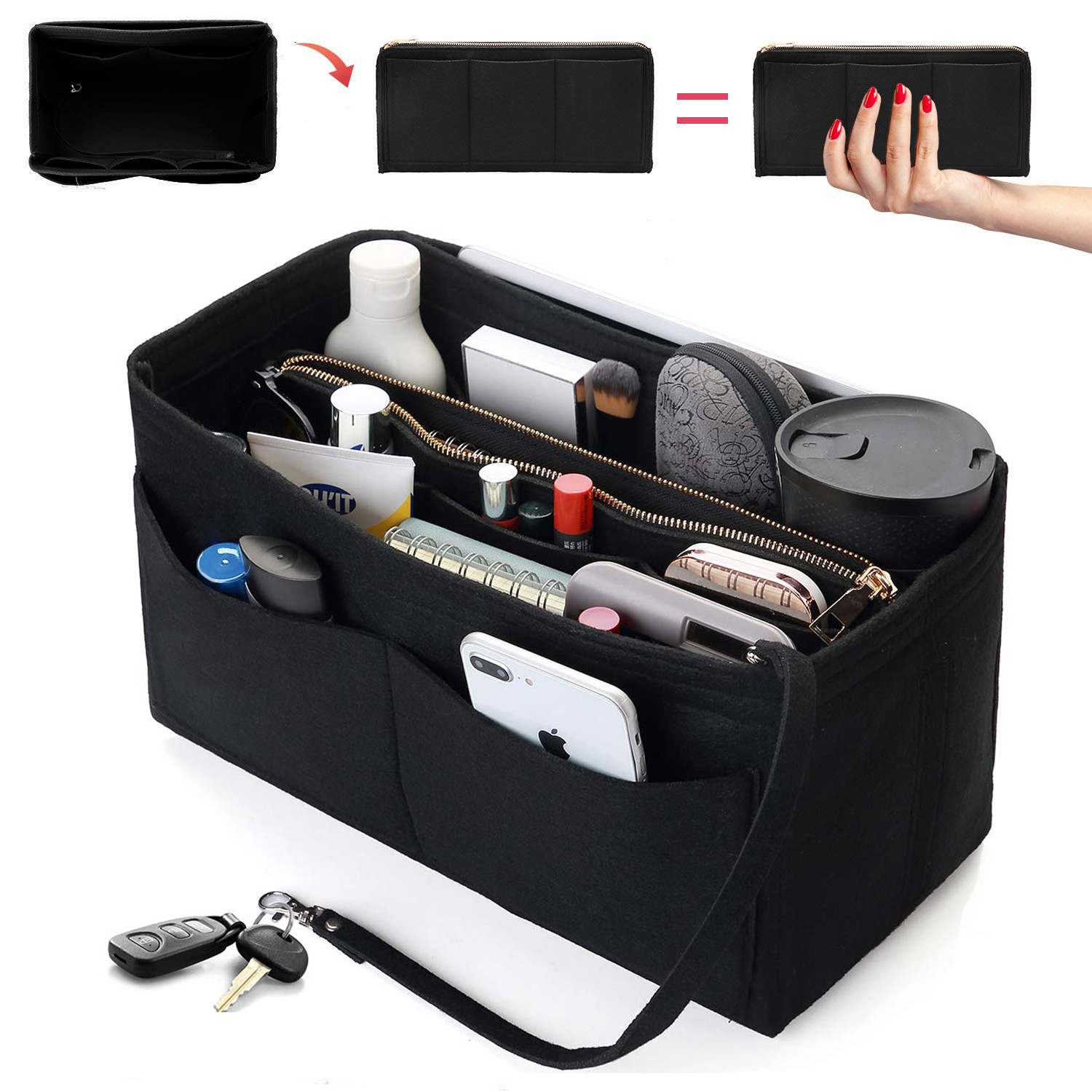 Felt Purse Organizer Insert -  - огляд і ціна Backpack Insert Organizer