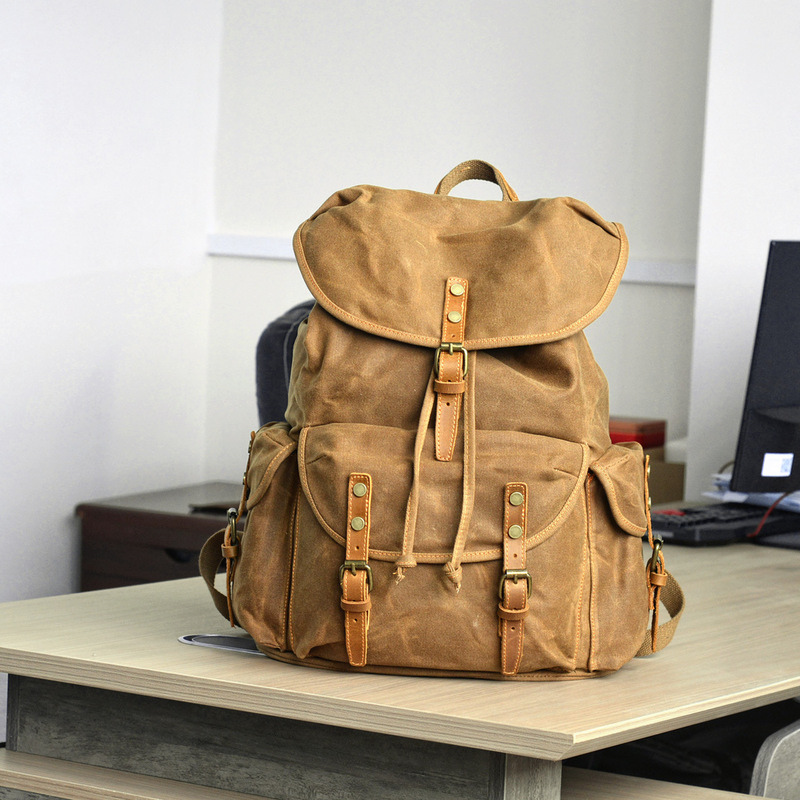 Retro soft wax canvas large ca - огляд і ціна Canvas Backpack Casual