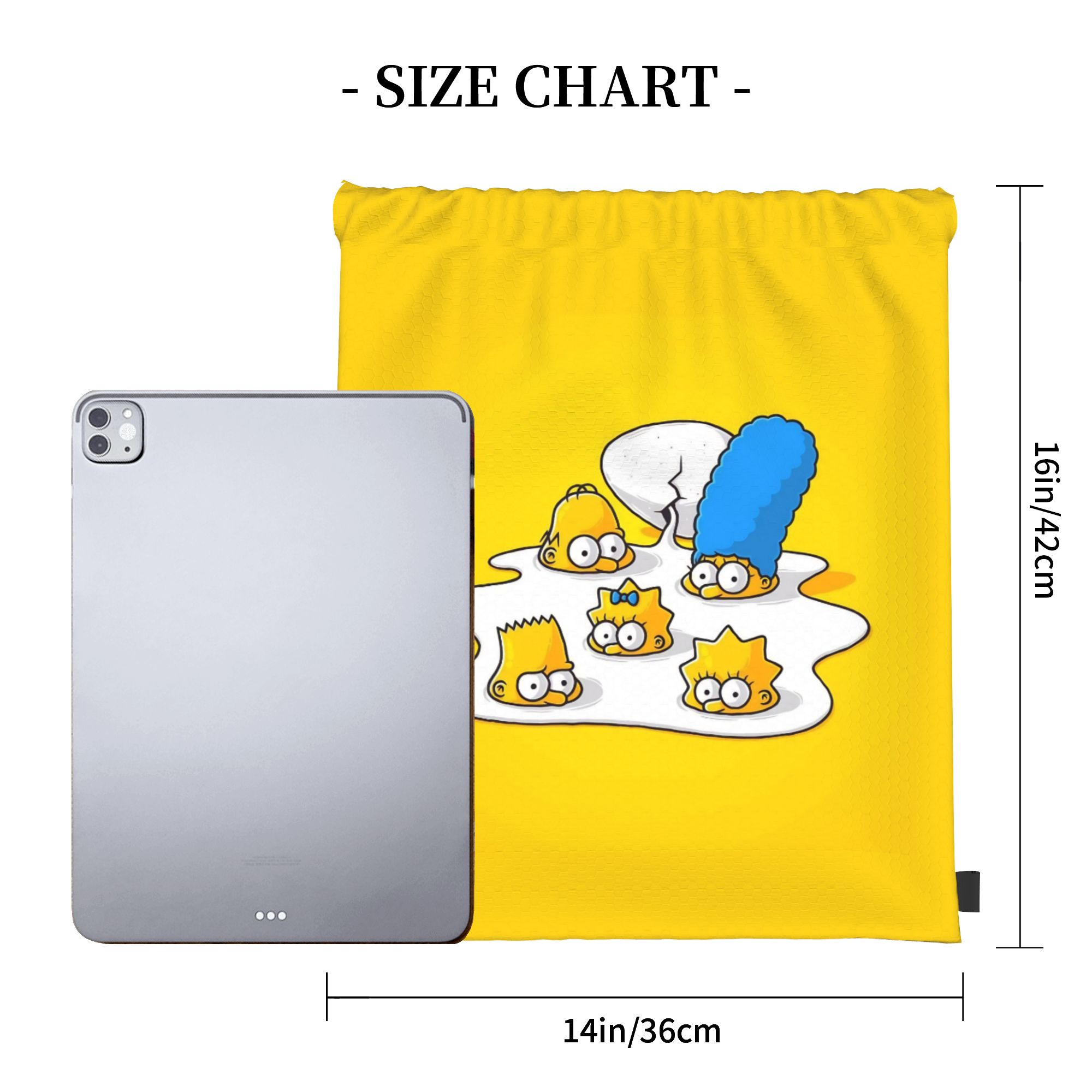 Simpsonsed Cartoon  Drawstring - огляд і ціна Drawstring Gym Bag