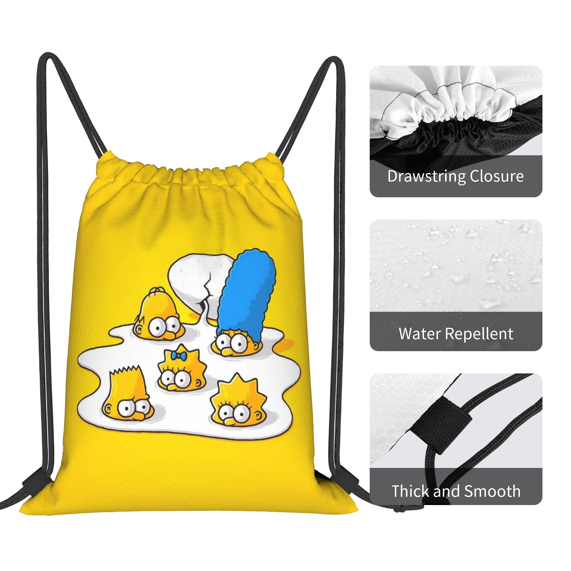 Simpsonsed Cartoon  Drawstring - огляд і ціна Drawstring Gym Bag
