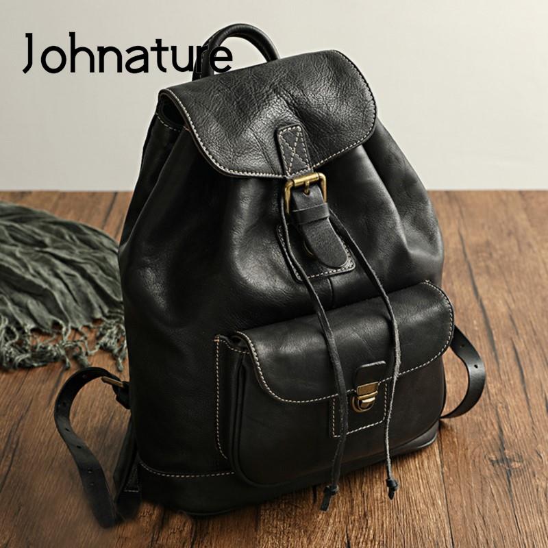 Johnature Leisure Travel Bag N - огляд і ціна Leather Backpack Vintage