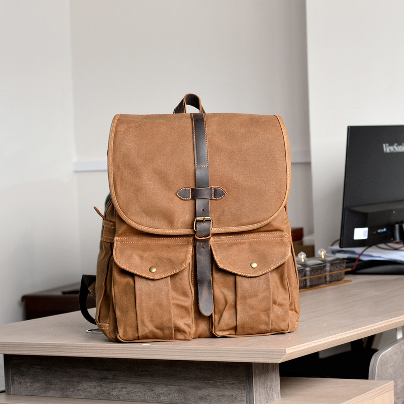 New wax canvas men's backpack  - огляд і ціна Canvas Backpack Casual
