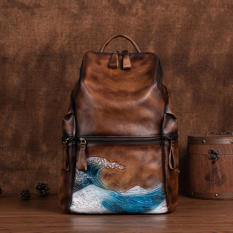 Genuine Real Soft Leather Wome - огляд і ціна Leather Backpack Vintage