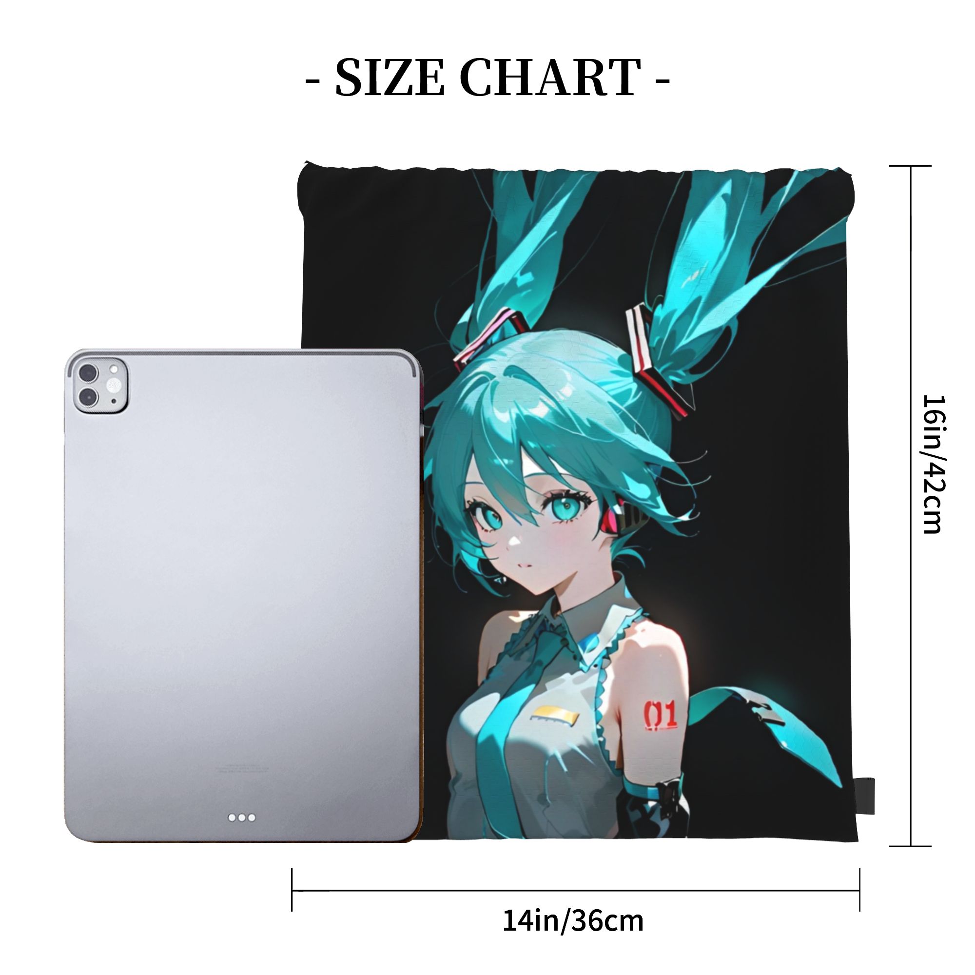 H-Hatsunes Mikus Bag Drawstrin - огляд і ціна Drawstring Gym Bag