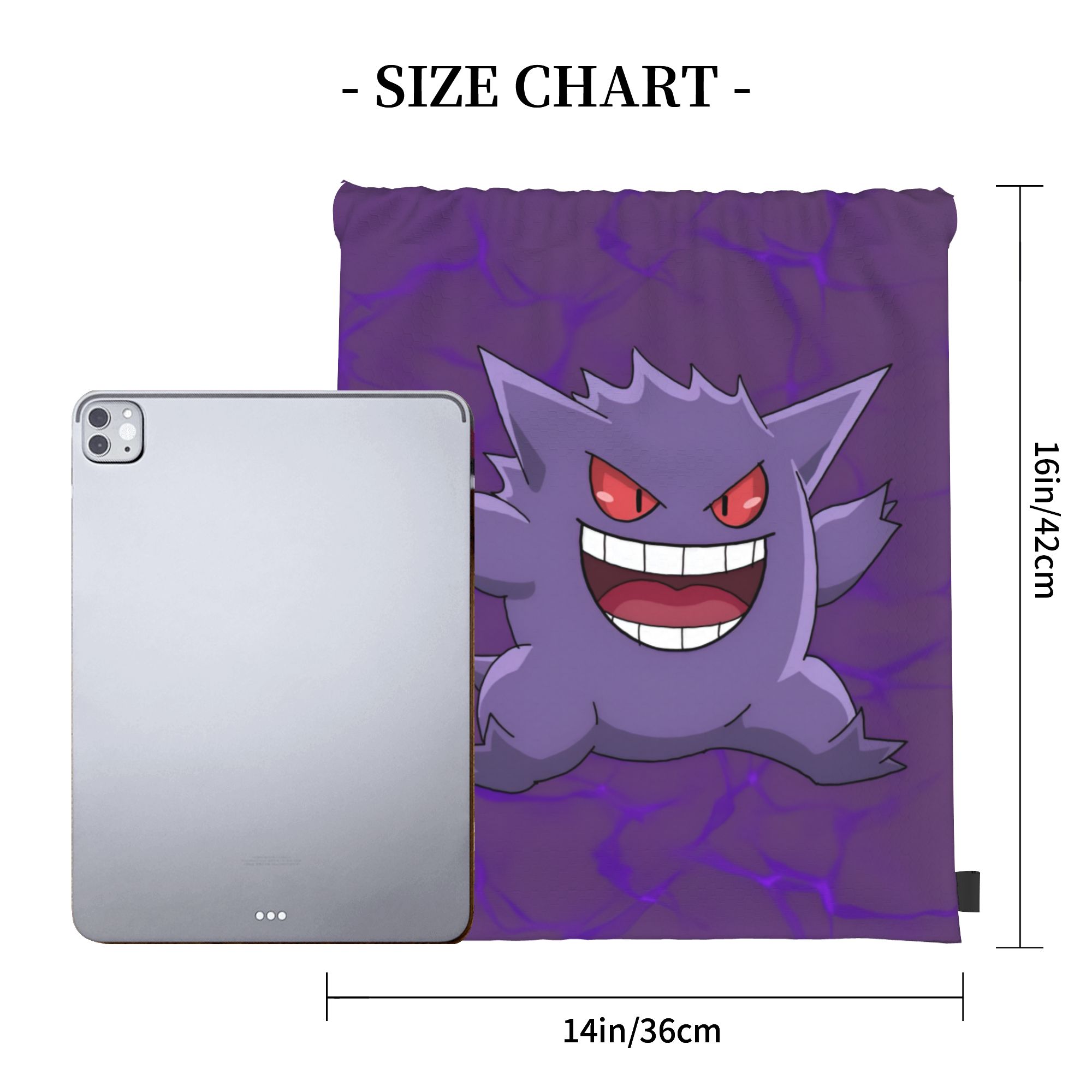Custom Pokemoned Gengars Draws - огляд і ціна Drawstring Gym Bag