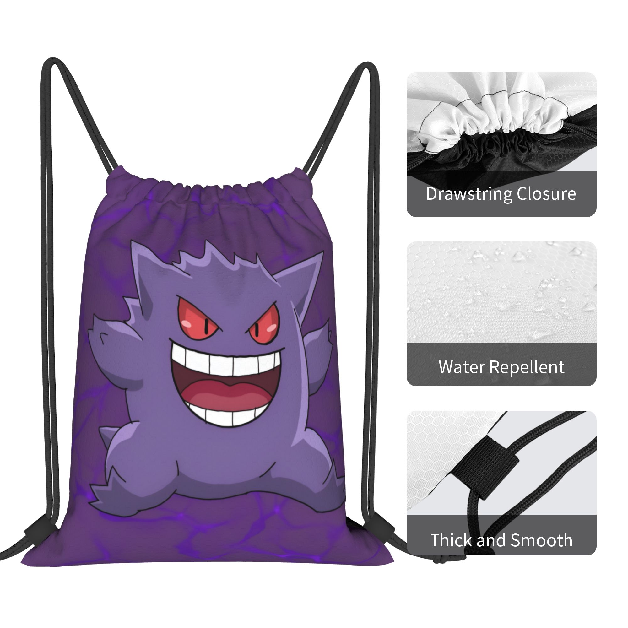 Custom Pokemoned Gengars Draws - огляд і ціна Drawstring Gym Bag